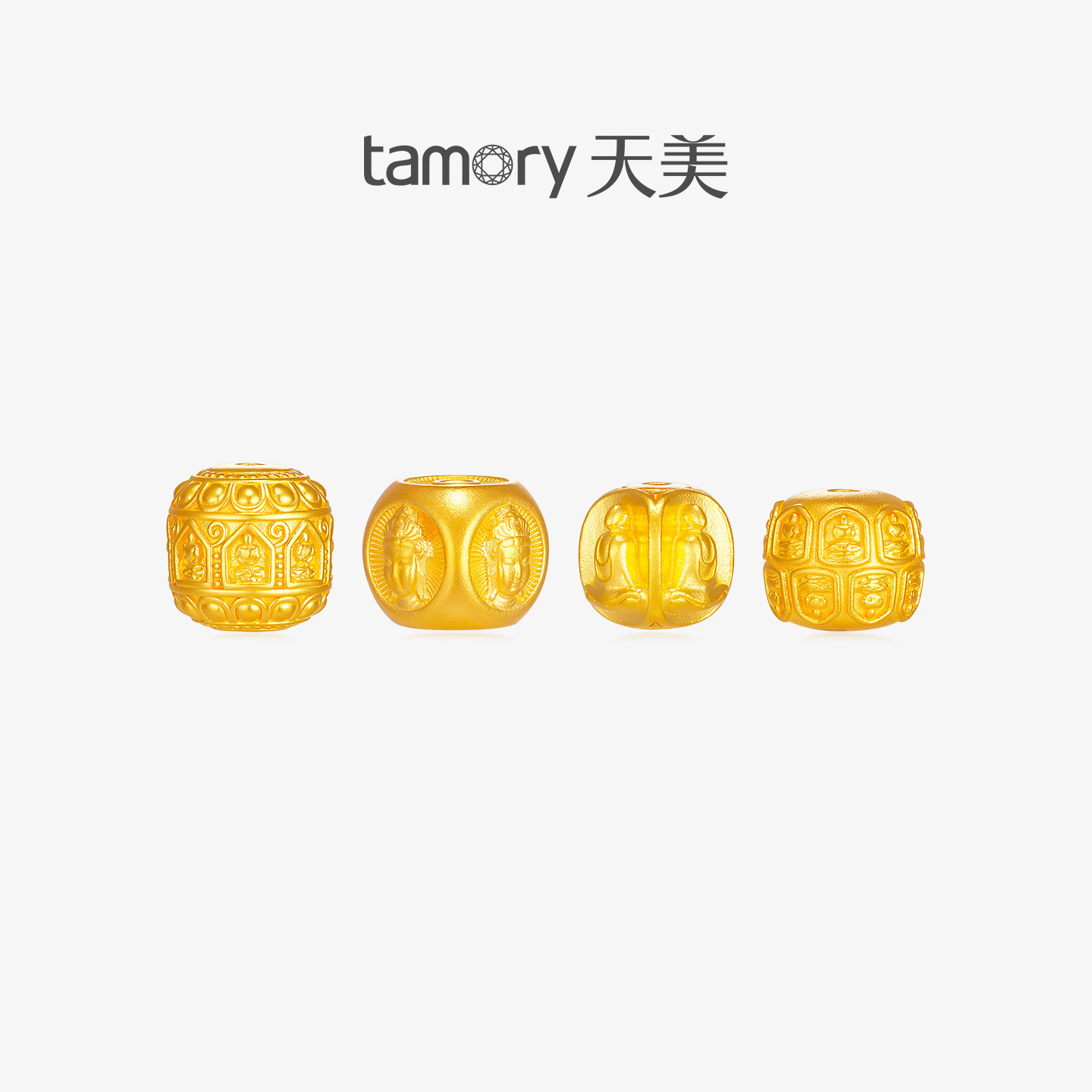 天美珠宝黄金佛相转运珠DIY编绳