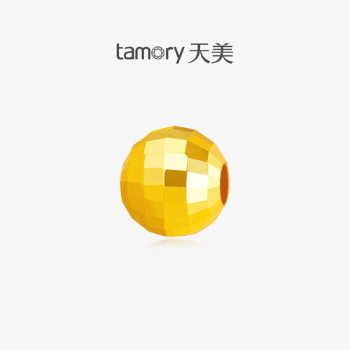 天美珠宝黄金镭射珠转运珠