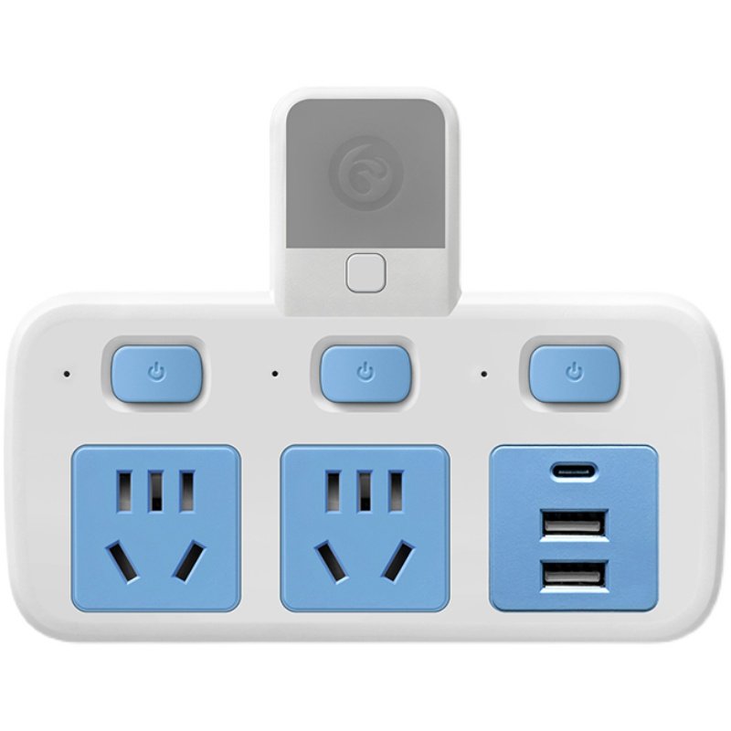 两脚插座转换器二脚转三脚接插线板无线多功能二相双头2项USB插排