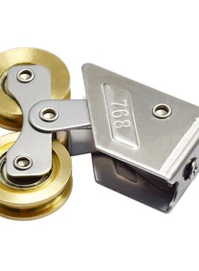 铜制768型铝合金门窗滑轮不锈钢平移门双滚轮阳台推拉门轴承双轮