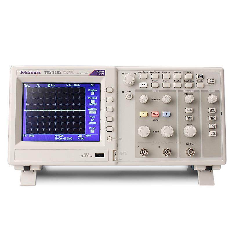 泰克TBS1102示波器双通道数字字波器00M数字存储示波示器数1显示
