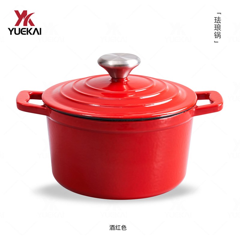 月凯出口德国一锅珐琅锅铸铁锅28cm直径荷兰烤箱汤锅SGS认证
