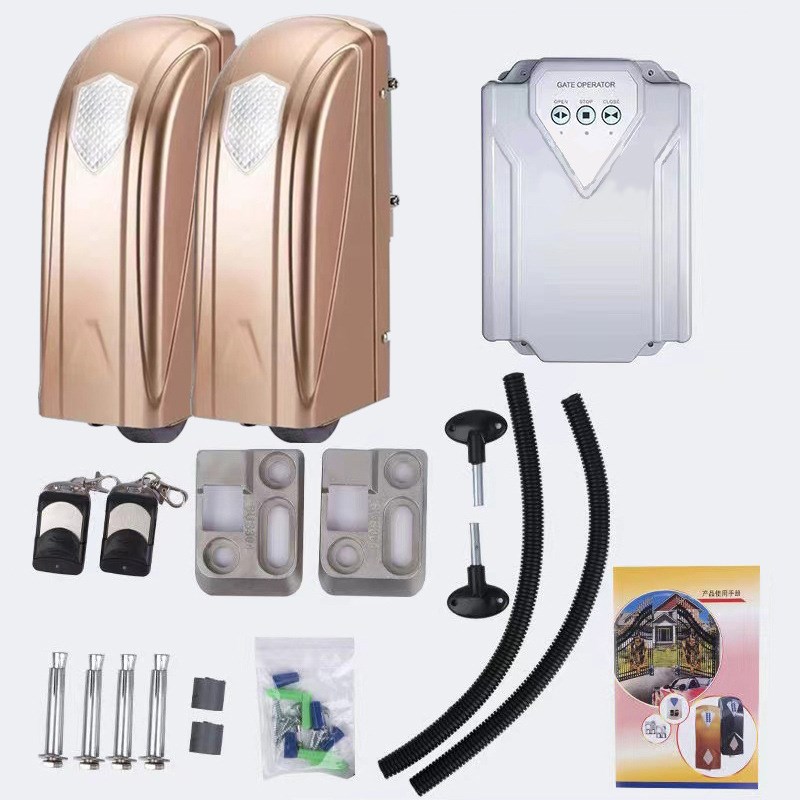 开门八字电动遥控双开自动平开门别墅庭院大门电机智能开门机