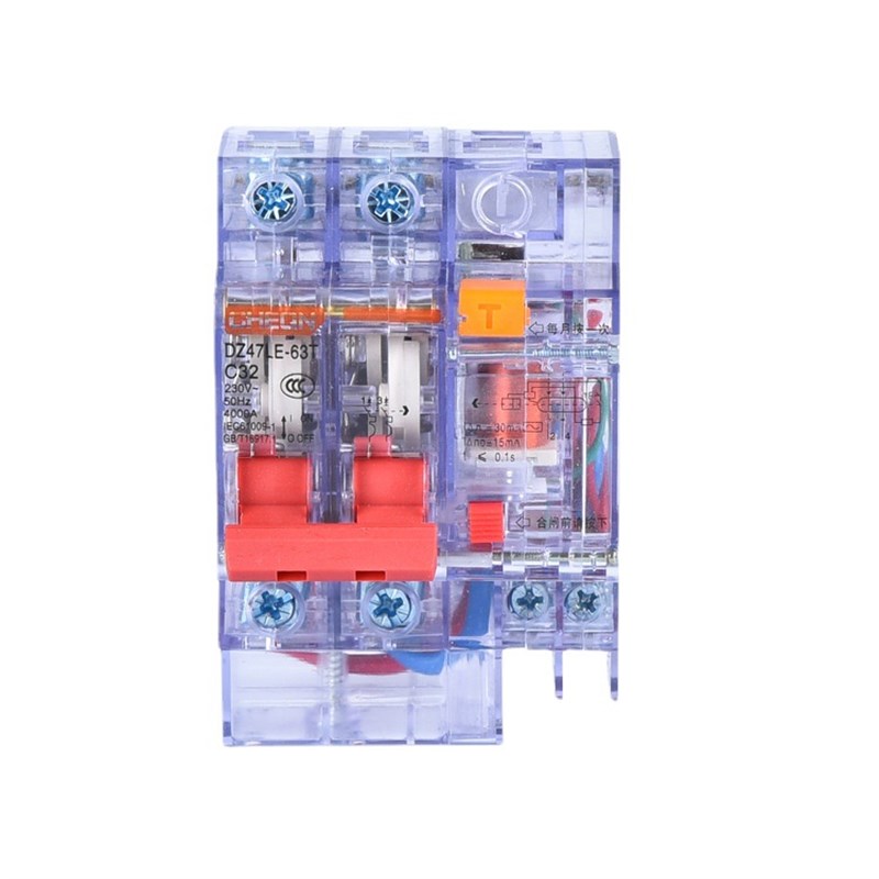 正隆DZ47LE-63/2P断路器家用漏电开关保护开关小型开关漏电63A