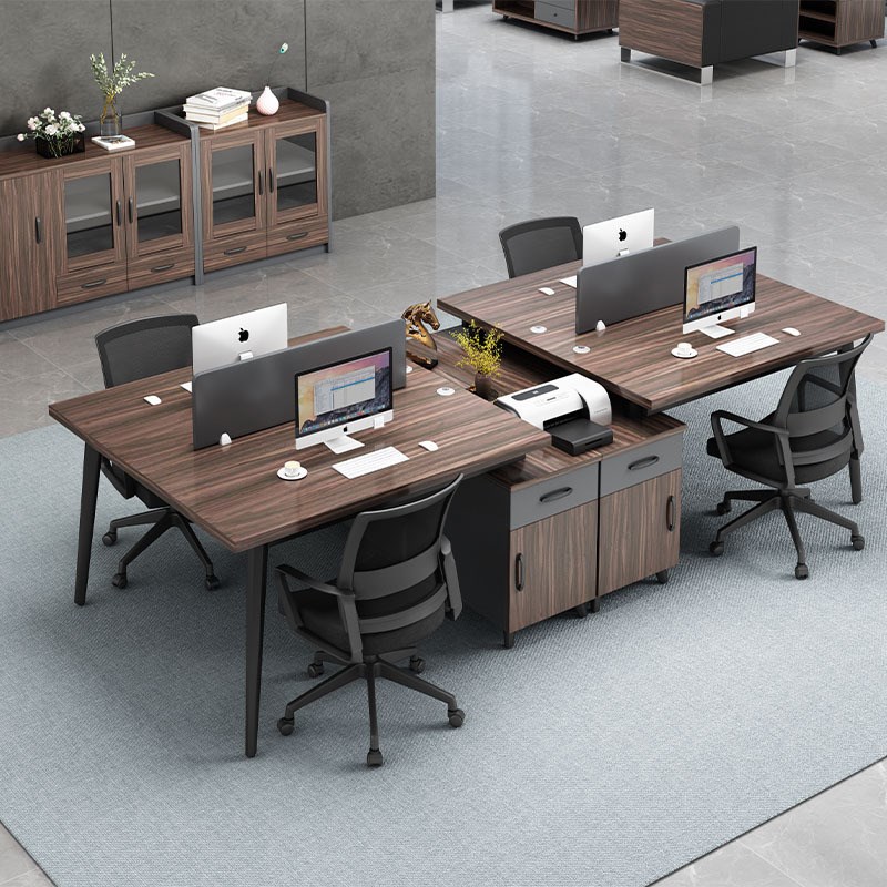 屏风卡位现代简约办公家具组合职员2/4/6人员工办公室电脑桌子
