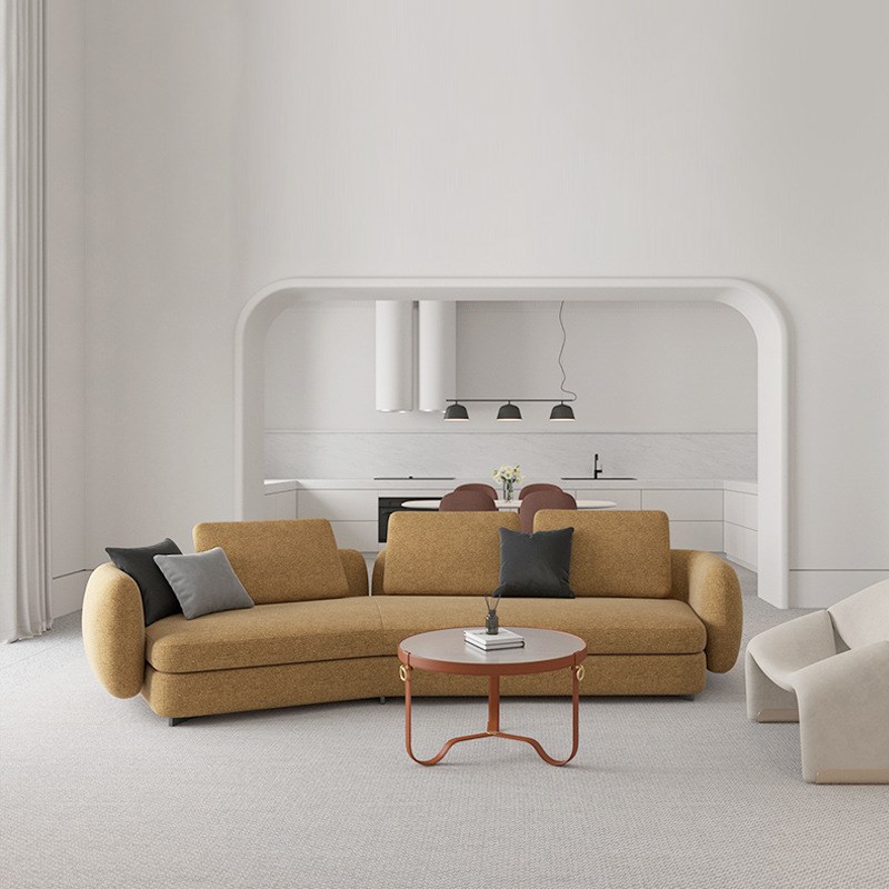 Poliform意式轻奢网红款转角沙发极简奢华大户型设计师弧形沙发
