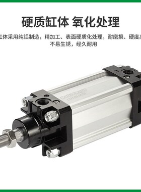 ISO-VDMA标准1319-100系列后端部对置串联气缸 不锈钢活塞杆磁性