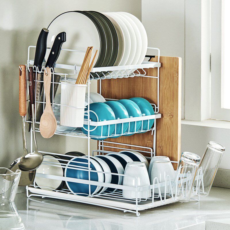 厨房置物架用品用具碗碟餐具收纳架碗筷收纳盒碗柜洗放晾沥水碗架