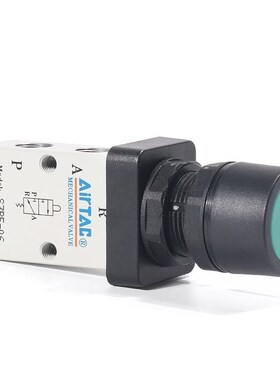 原装亚德客S3PF系列平头按钮型手动阀S3PFM5/06/08G/R/B气动开关