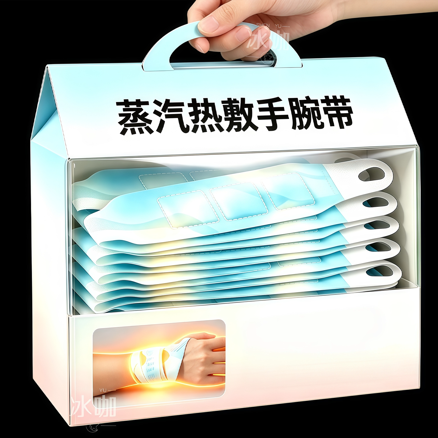 艾草蒸汽暖腕带草本精华蒸汽热敷