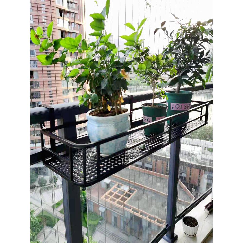 阳台护栏杆悬挂式花架子铁艺置物架窗台多肉花卉盆栽室内外墙壁架