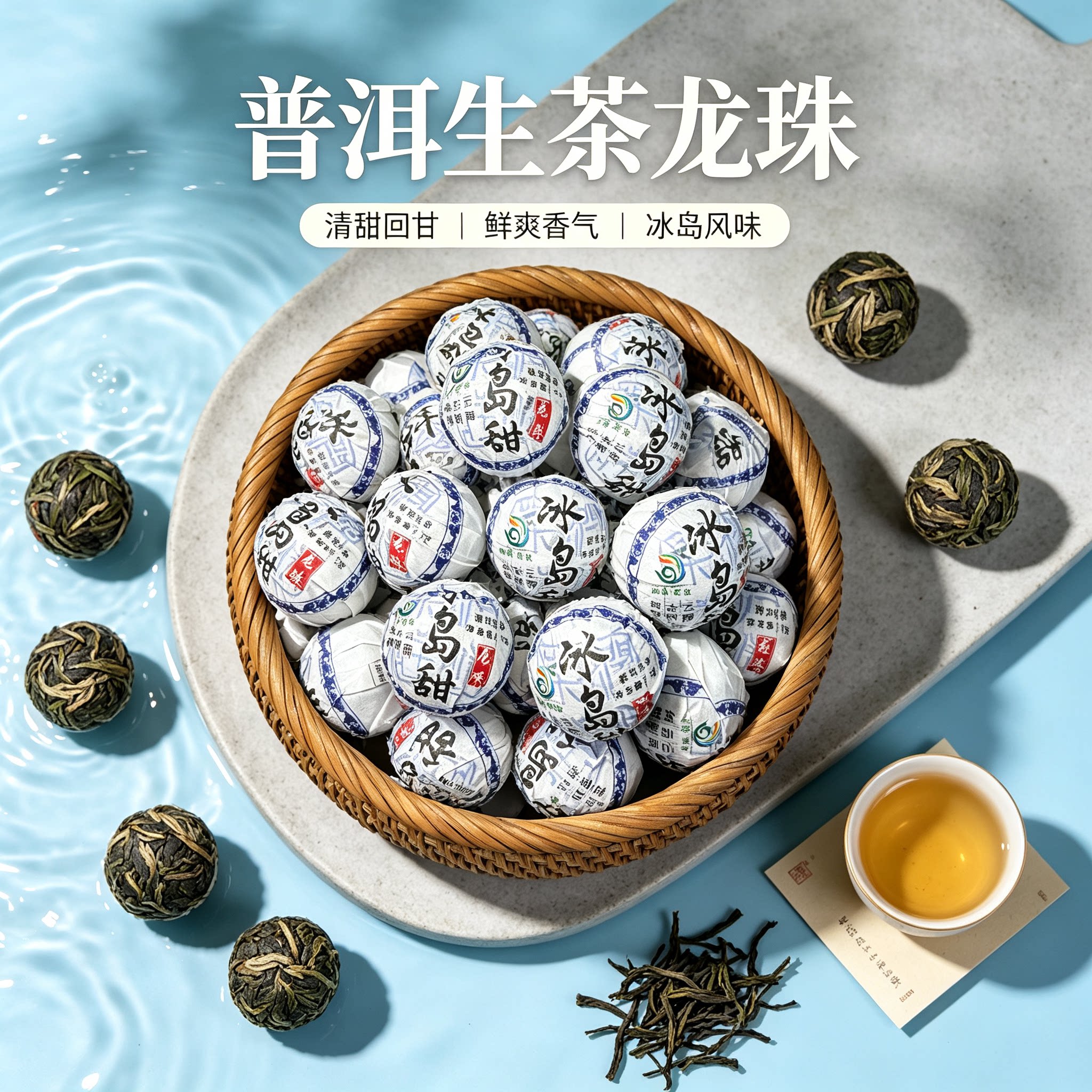 2024古树普洱龙珠礼盒装普洱生茶图片