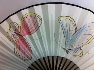 越剧扇子  戏曲戏剧用扇  两只蝴蝶扇  梁山伯与祝英台道具扇子