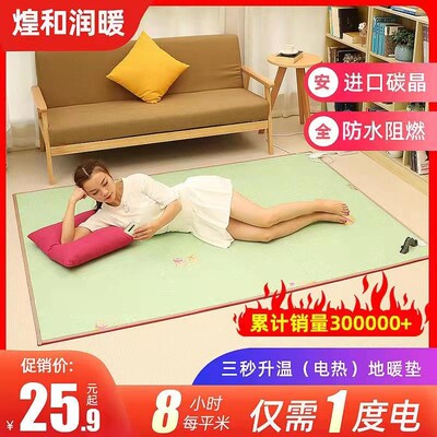 凰阁地暖垫石墨烯韩国碳晶电热地毯客厅发热地热垫电地暖
