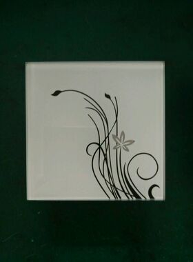 白色兰型钢化玻璃触摸关联单电容屏控触摸关蓝灯