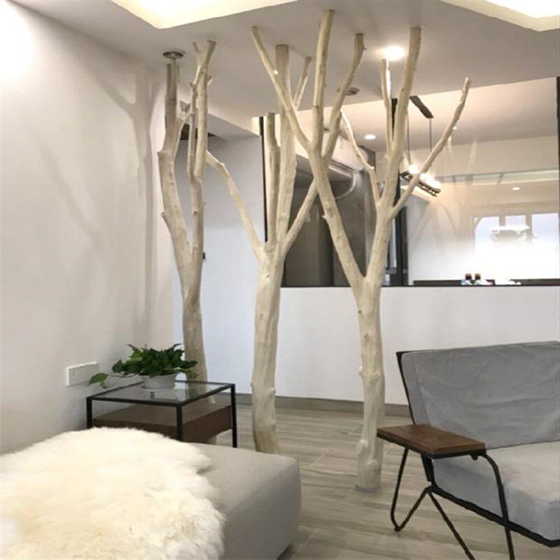 树枝装饰玄关橱干枝造型客厅枯木屏风美陈道具白树枝