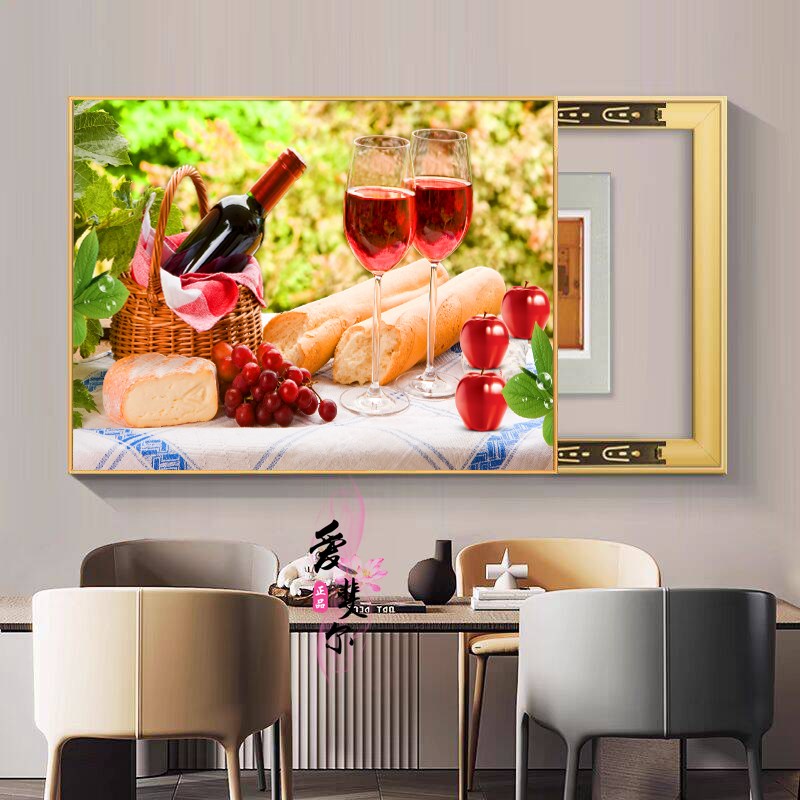 电表箱装饰画免打孔配电箱现代简约水果墙壁画遮挡箱电闸水果挂画图片