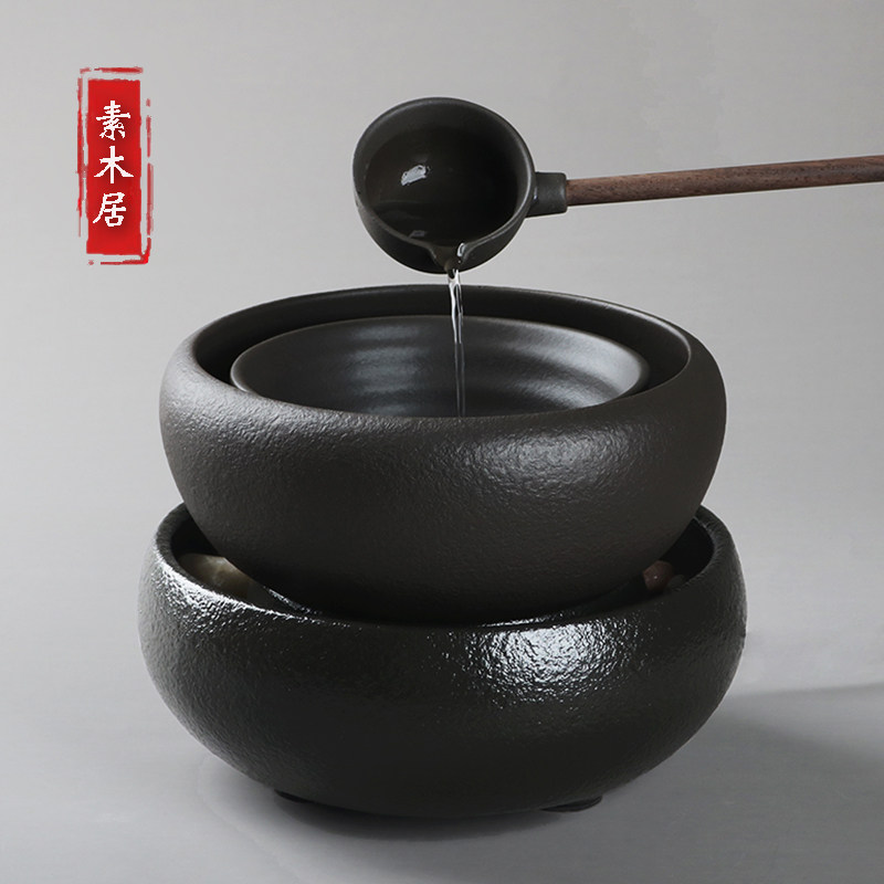 火山石煮茶器电陶炉装白茶煮茶炉普洱黑茶煮茶壶温茶碗