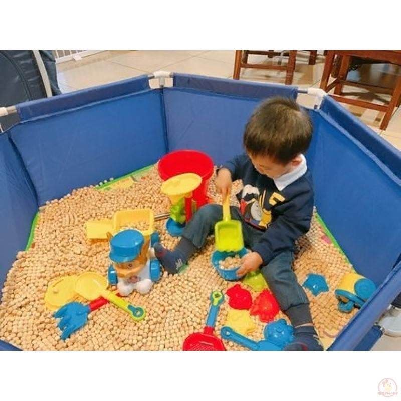 儿童沙子大颗粒室内幼儿园游乐场沙池小木头块宝宝木粒柏木