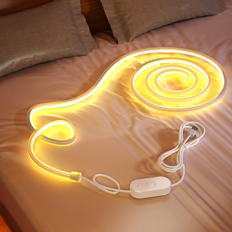 智能语音led灯带低压5卧室床头氛围灯客厅电视背景墙自粘u灯条