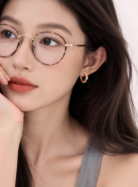 法式镶钻小圆环耳扣气质通勤高级感耳圈小众设计百搭精美轻奢耳饰