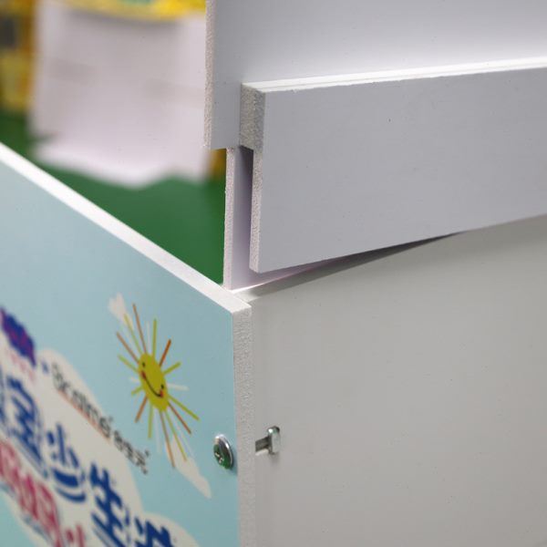 雪弗板展柜落地多层置物架合生元超市货架展示架产品促销台陈列架
