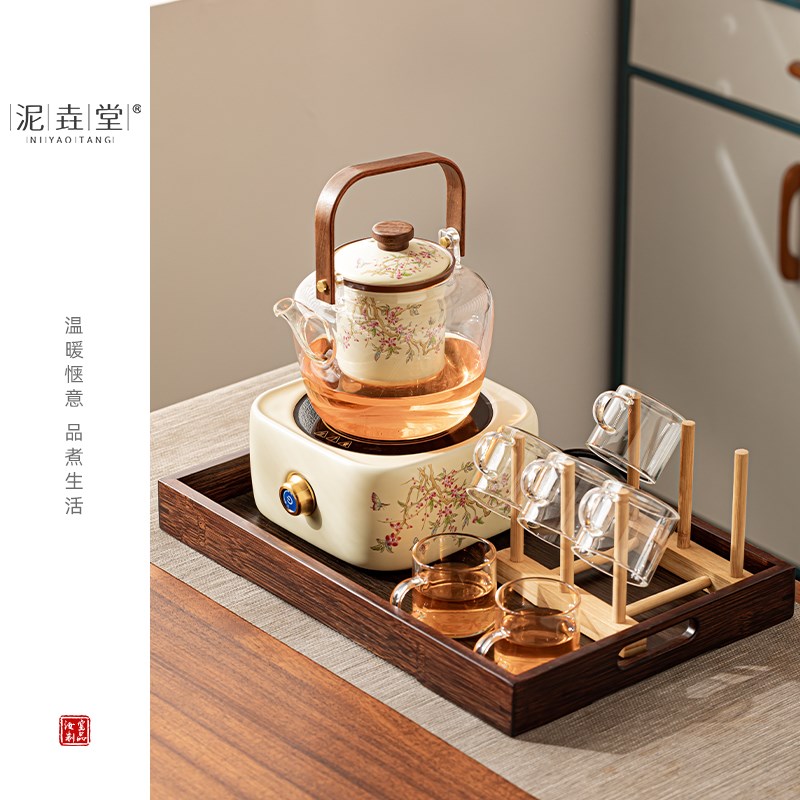 高颜值电陶炉办公室加厚玻璃耐高温茶壶家用小型养生泡茶壶煮茶器