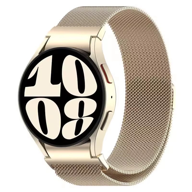 适用三星watch6c表带透气米兰尼斯金属磁吸watch4c/5通用手表腕带