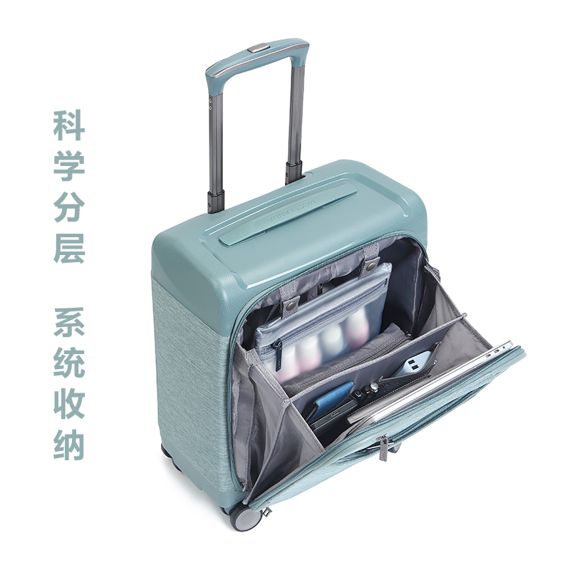 小型牛津布行李箱女16寸登机拉杆箱男超轻商务旅行密码箱子万向轮