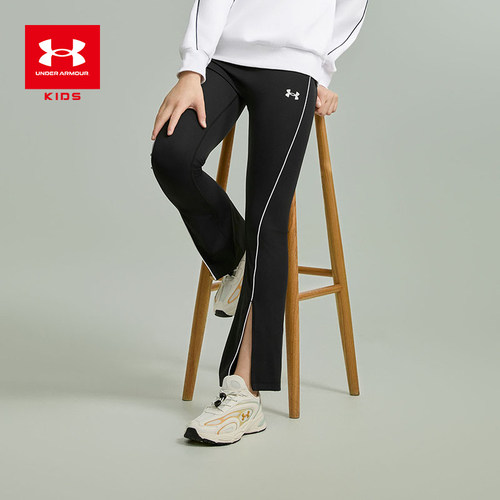 安德玛童装女童修身百搭紧身长裤