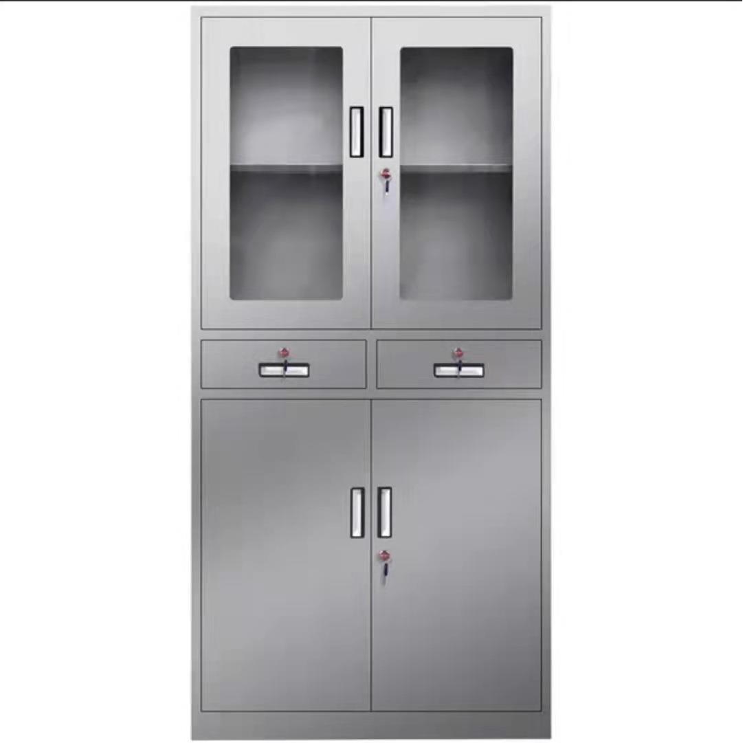 不锈钢斜顶更衣柜车间换衣柜鞋柜食堂员工四门六门九门更衣室