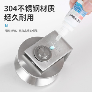不锈钢滑轮吊环单轮轨道轮U槽轮V型轴承滚轮绳钢丝移门定滑轮小轮