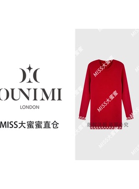 欧倪蜜 OUNIMI【幸运新年红】时尚休闲百搭氛围感针织毛衣M353326