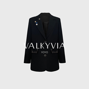【Valkyvia/悠悠奢品】时尚高级设计感装饰线西装外套301073