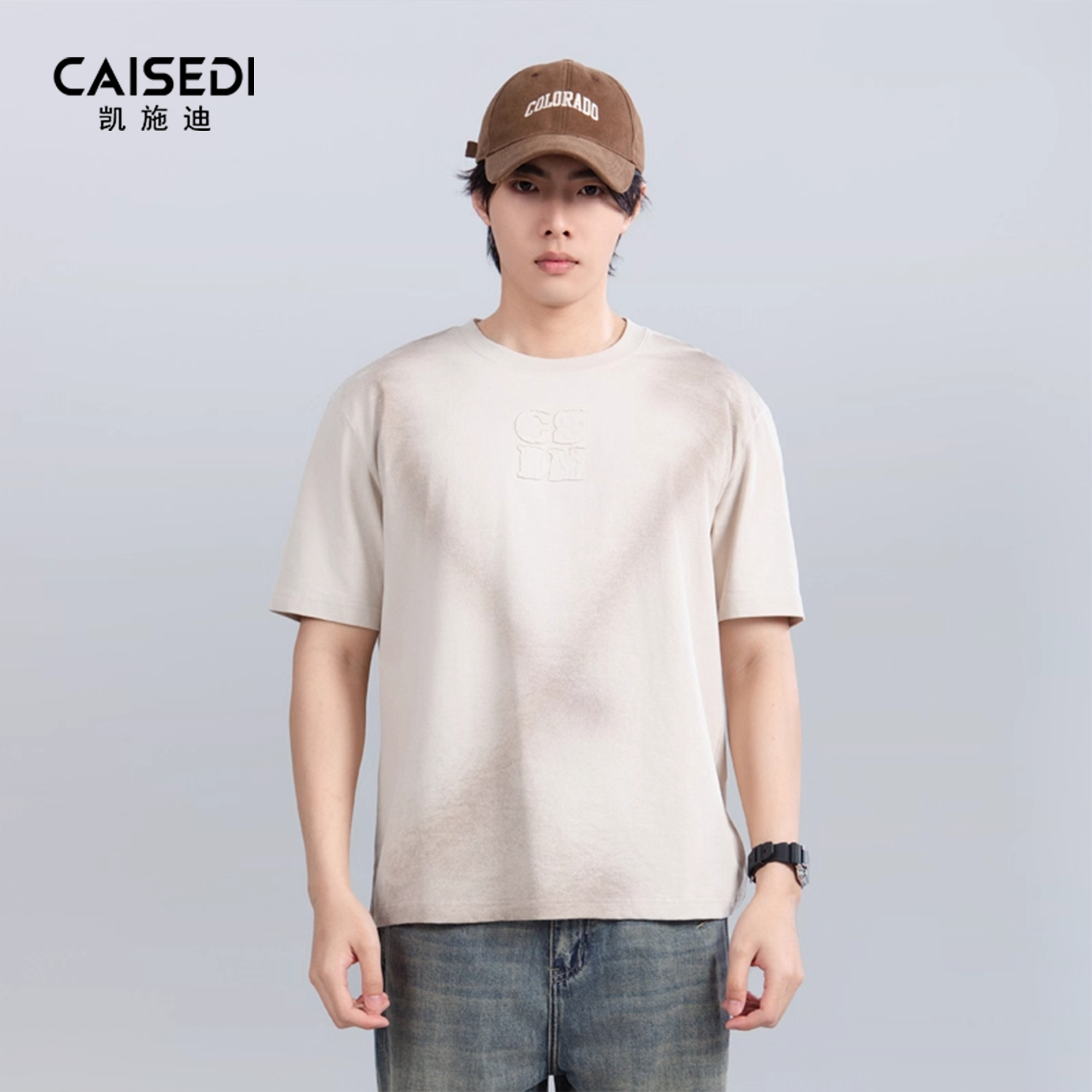 凯施迪男士纯棉短袖T恤休闲男装
