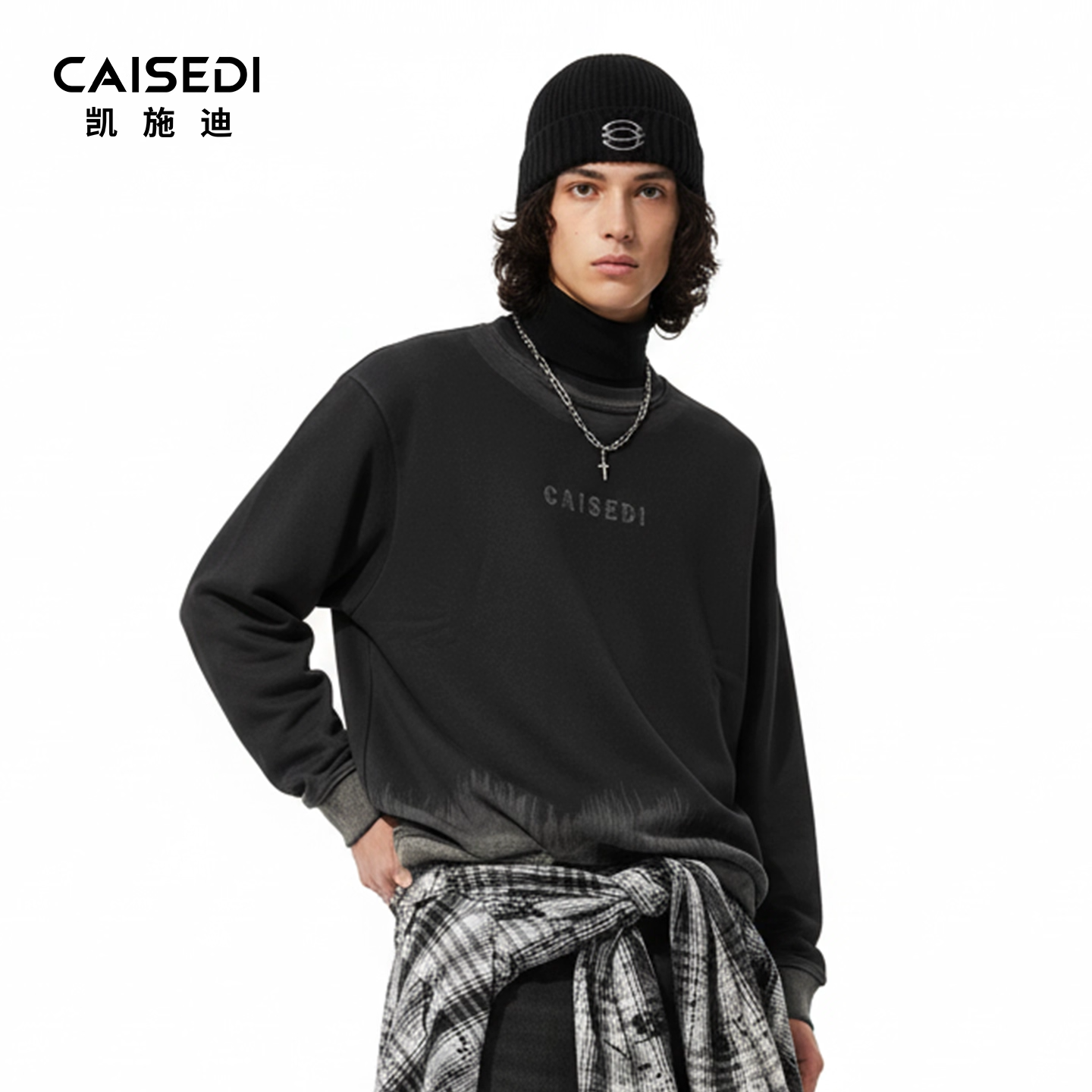 凯施迪长袖圆领卫衣男士秋冬新品潮牌复古酷帅微宽休闲百搭上衣男,男装,卫衣,淘宝优惠券,粉丝福利购,淘宝优惠卷