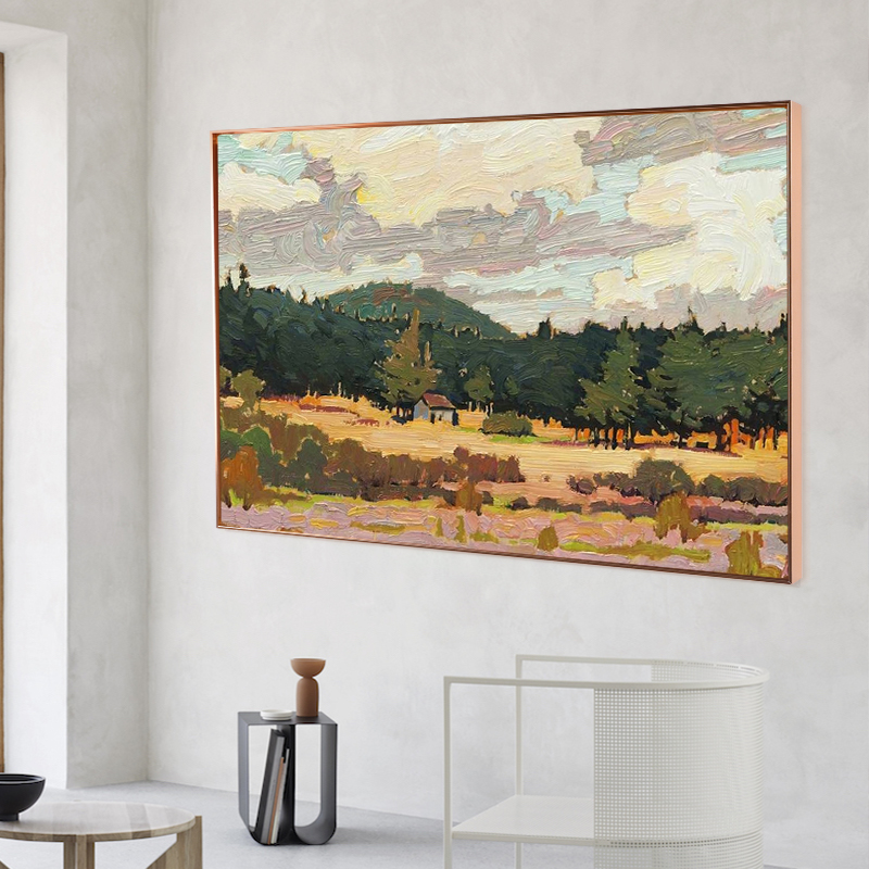 油画框带画布裱框空框外框现代细窄边铝合金画框挂墙大尺寸定