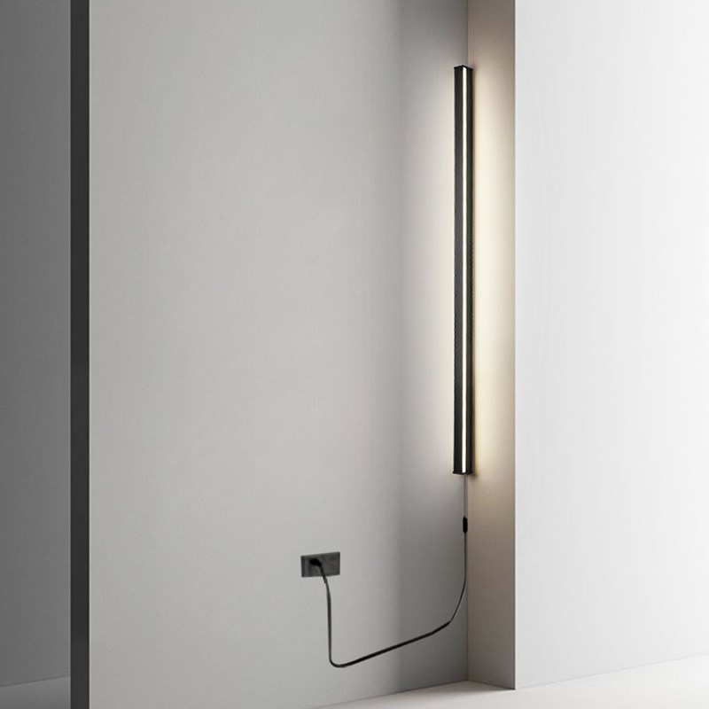 一字壁灯新款极简风格卧室长条造型灯高级个性创意家用房间装饰灯