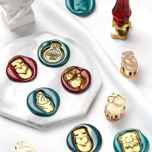 穗迪思浮雕火漆印章章头立体异形铜头复古信封封口密封蜡欧式手帐