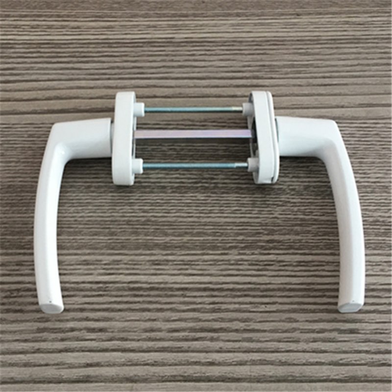 亚尔对穿门执手铝合金对装门拉手塑钢门对执手香槟金色7MM方钢