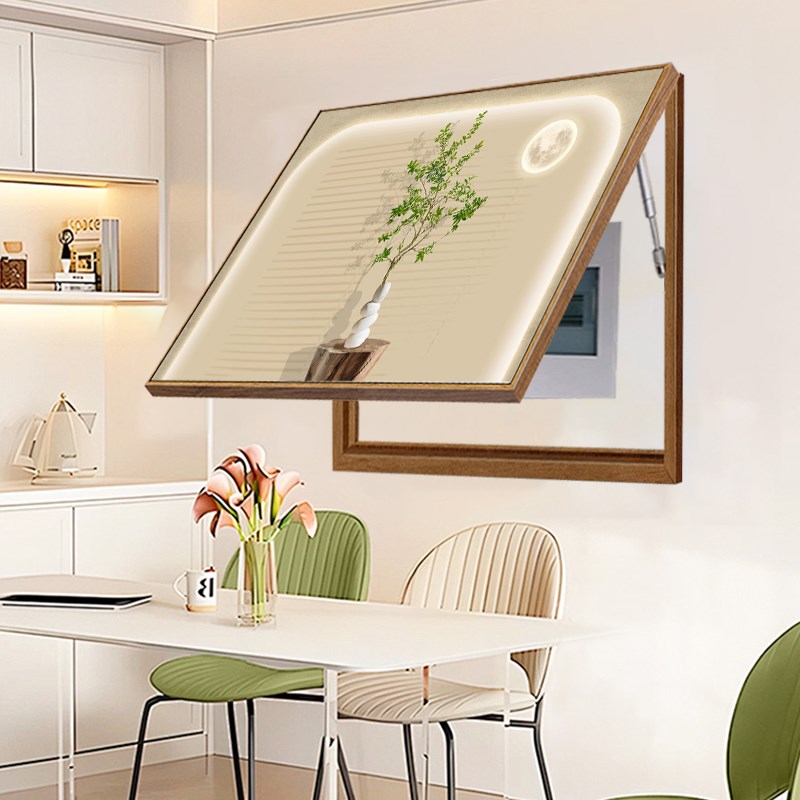 木纹电表箱装饰画免打孔清新客厅电表盒电闸箱遮挡配电箱挂画