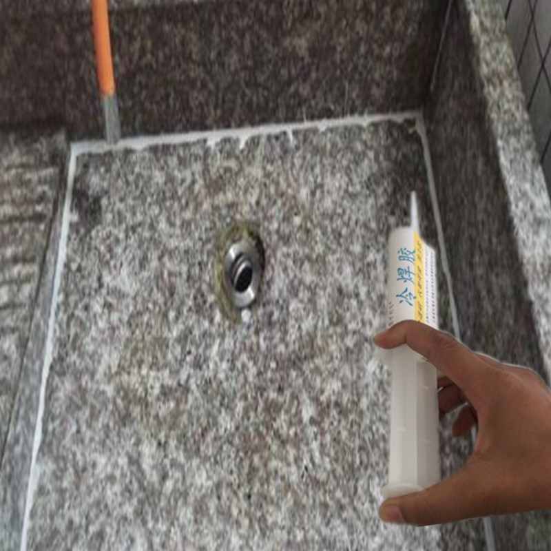 大理石洗衣池漏水修补胶花岗岩板水池接缝渗水补漏胶石英石洗手盆