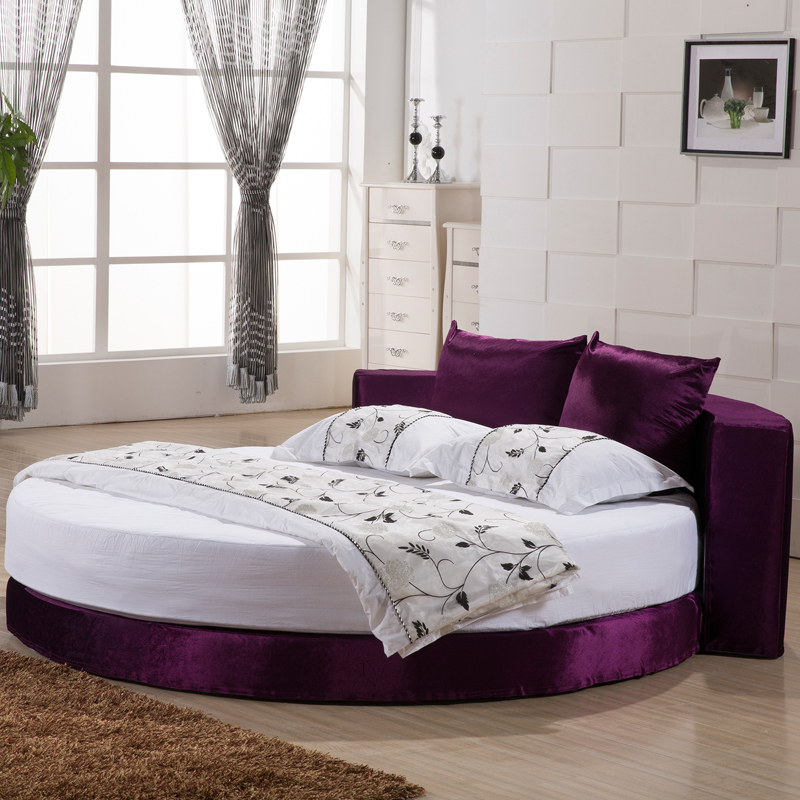 沃尔布斯大圆床现代人床卧婚床多功能电动公床酒店大床