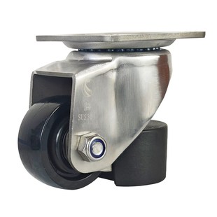 304不锈钢福马轮40F60F80F120F水平可调节脚轮防水防锈重型万向轮