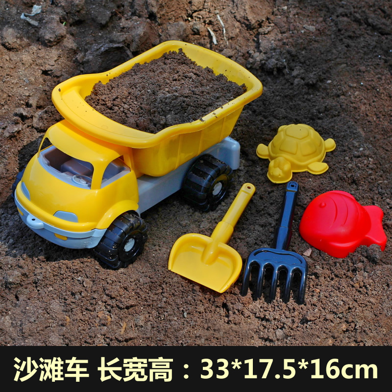 大号加厚手推车独轮儿童玩沙装宝宝沙滩车挖沙铲子沙漏