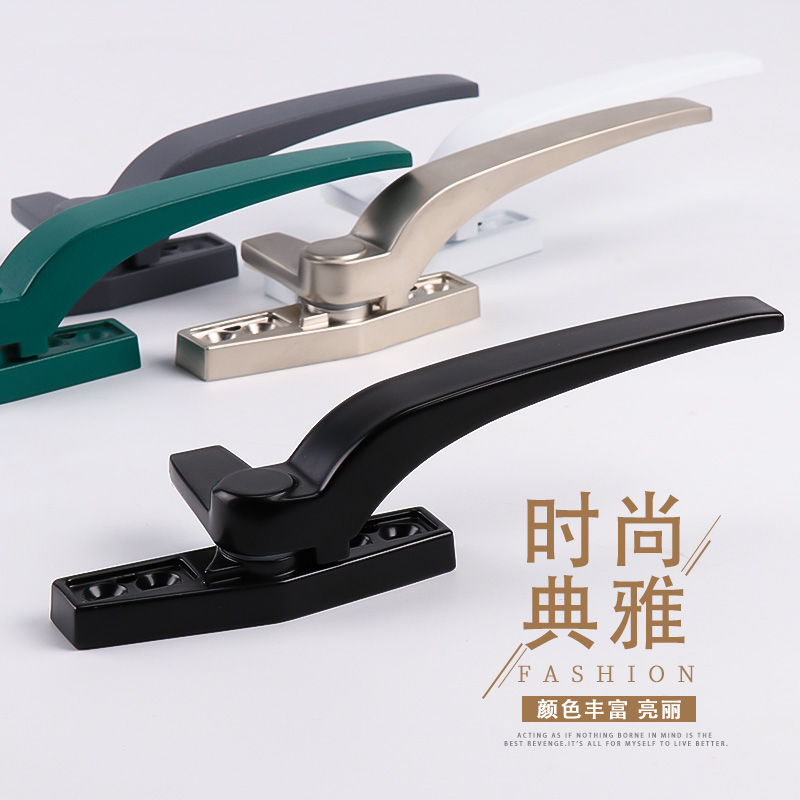 顶谷铝合金平窗把手内外窗推拉门窗窗户单点执手铝合金窗锁扣