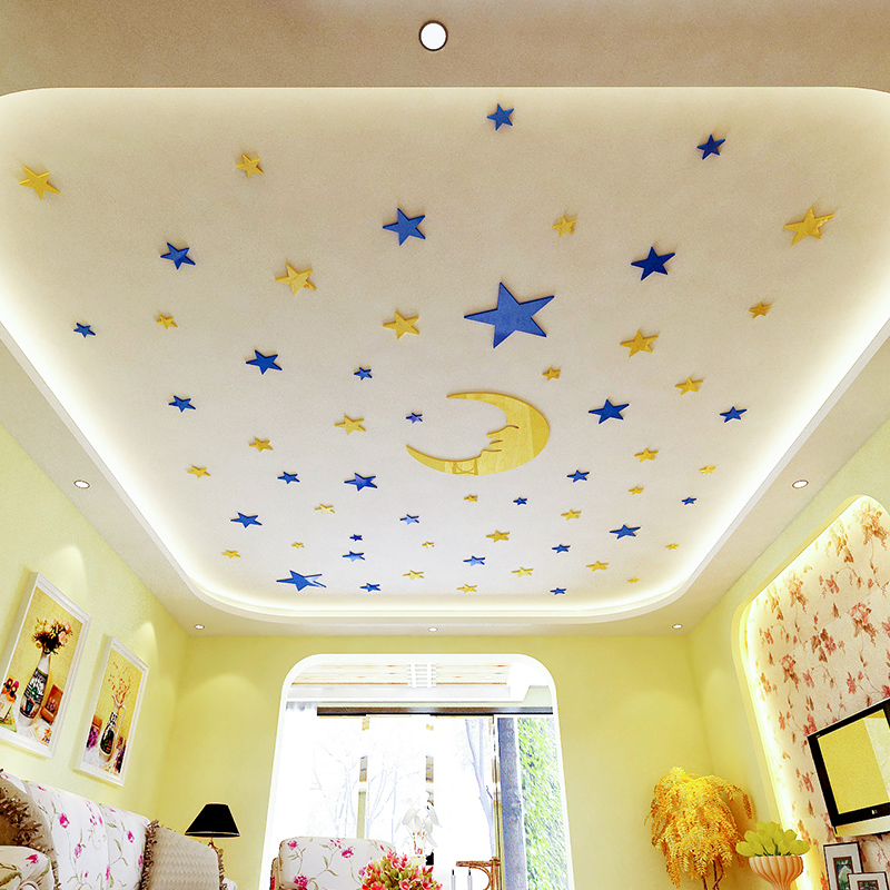 少女心3d立体墙贴客厅沙发背景墙天花板儿童房间卧室墙面装饰布置