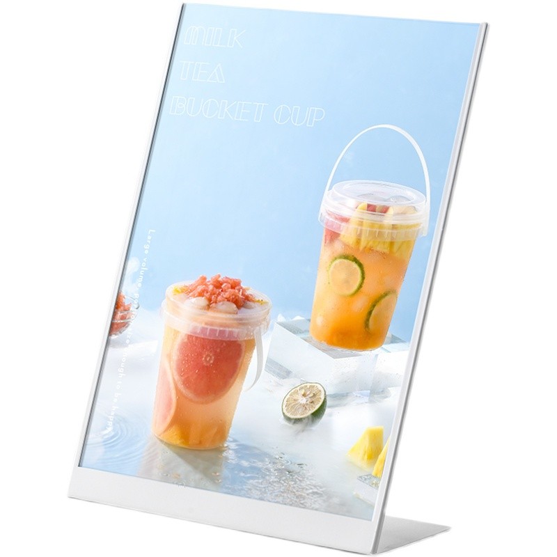 唐雅不锈钢台卡桌面面白色横版立牌强磁台签展示牌5桌牌