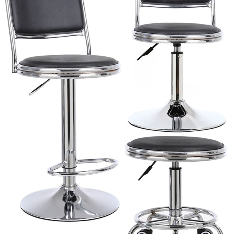 吧台椅美容圆酒吧椅子靠背椅高脚凳实验凳旋转吧台凳升降椅子