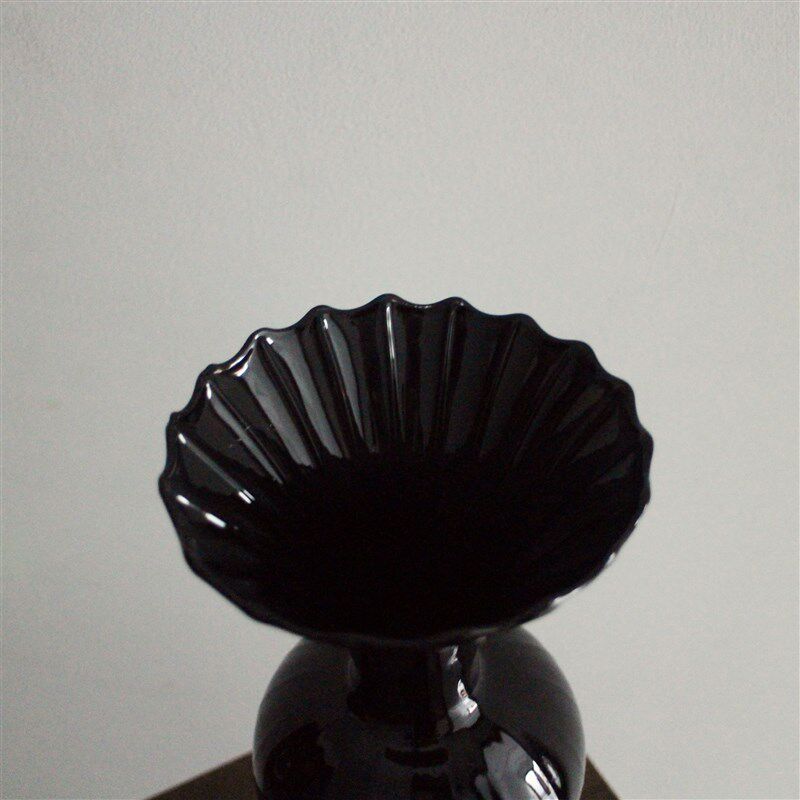 家居欧式中古黑硝子玻璃瓶器客厅卧室餐桌装饰品精致